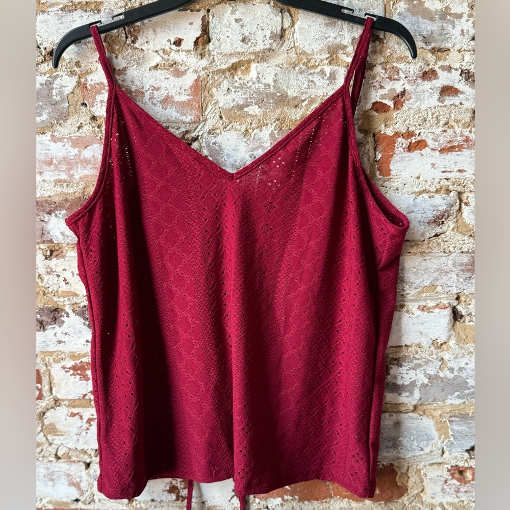 SHEIN Burgundy Lace Women's Top